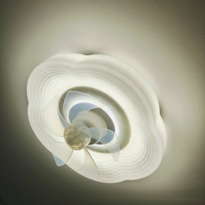 Plafonier ventilateur+10spot spots orientable