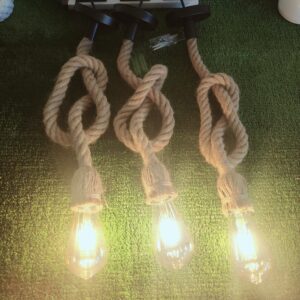 .3CORDE ET 3 LOMPE DECORATION